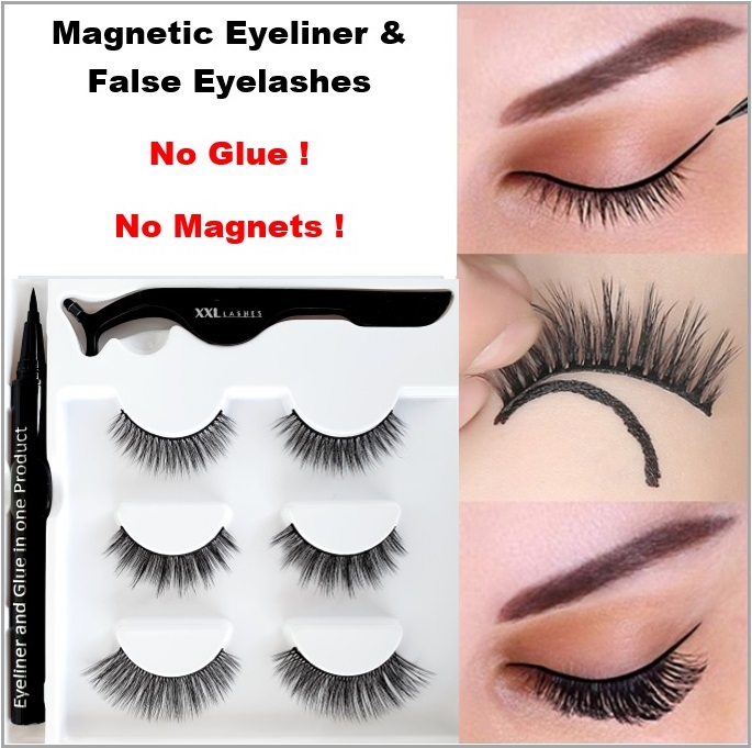❤ Kit eyeliner magnetico, combina entrambi: eyeliner e colla in un unico prodotto